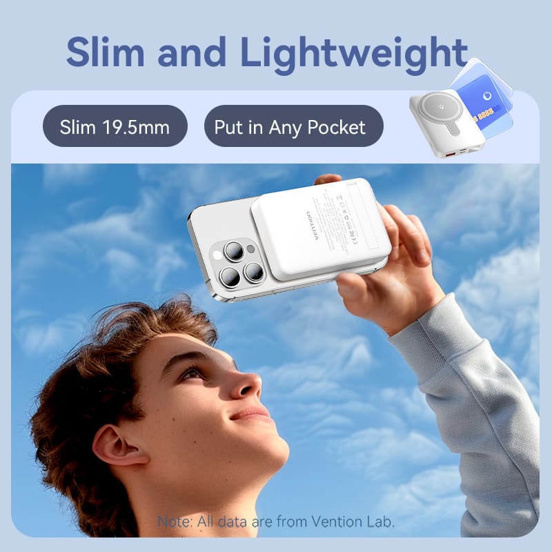 Vention 10000mAh Magnetic Wireless Power Bank 22.5W - Image 11