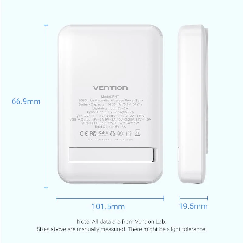 Vention 10000mAh Magnetic Wireless Power Bank 22.5W - Image 14