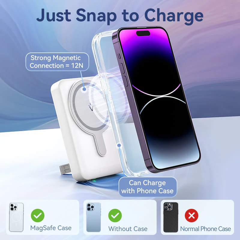 Vention 10000mAh Magnetic Wireless Power Bank 22.5W - Image 6