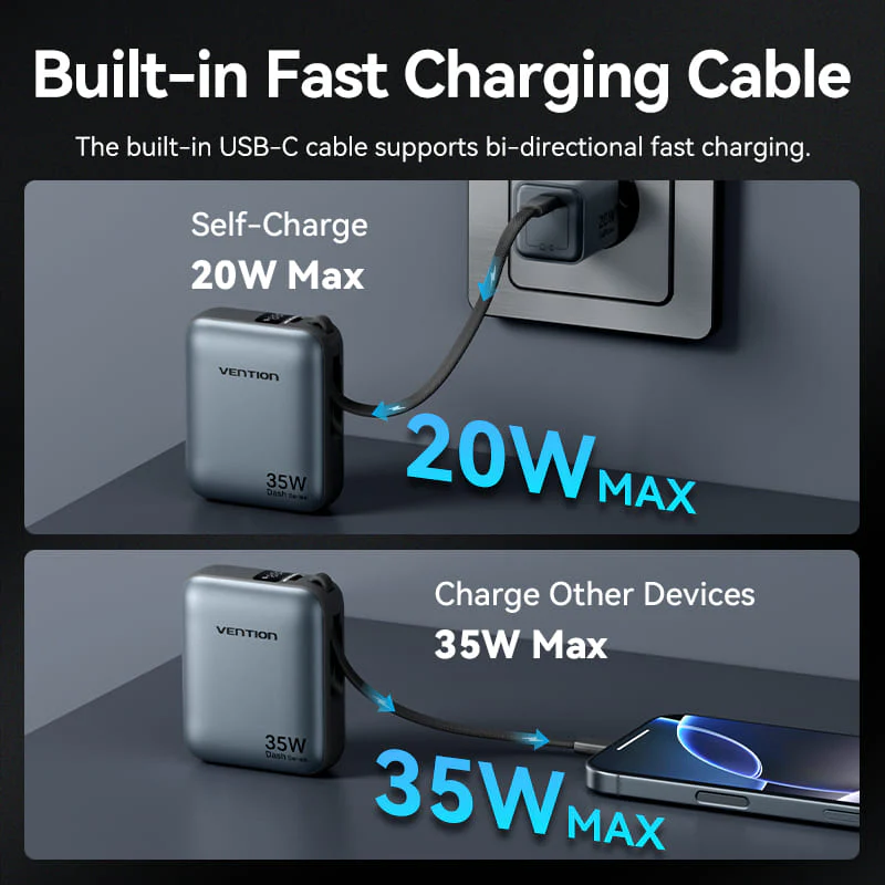 Vention 10000mAh Power Bank 35W - Image 6