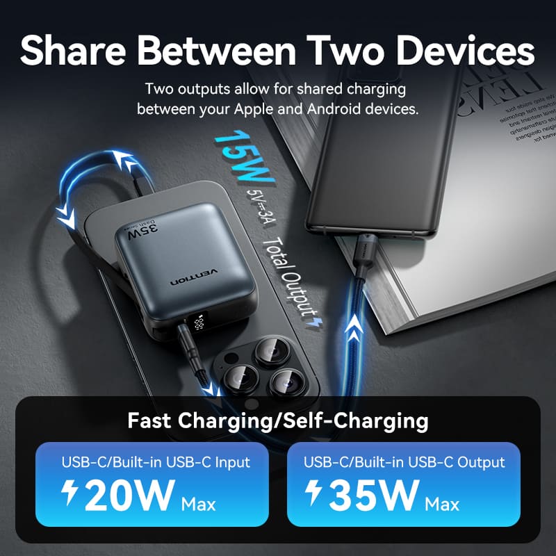 Vention 10000mAh Power Bank 35W - Image 9