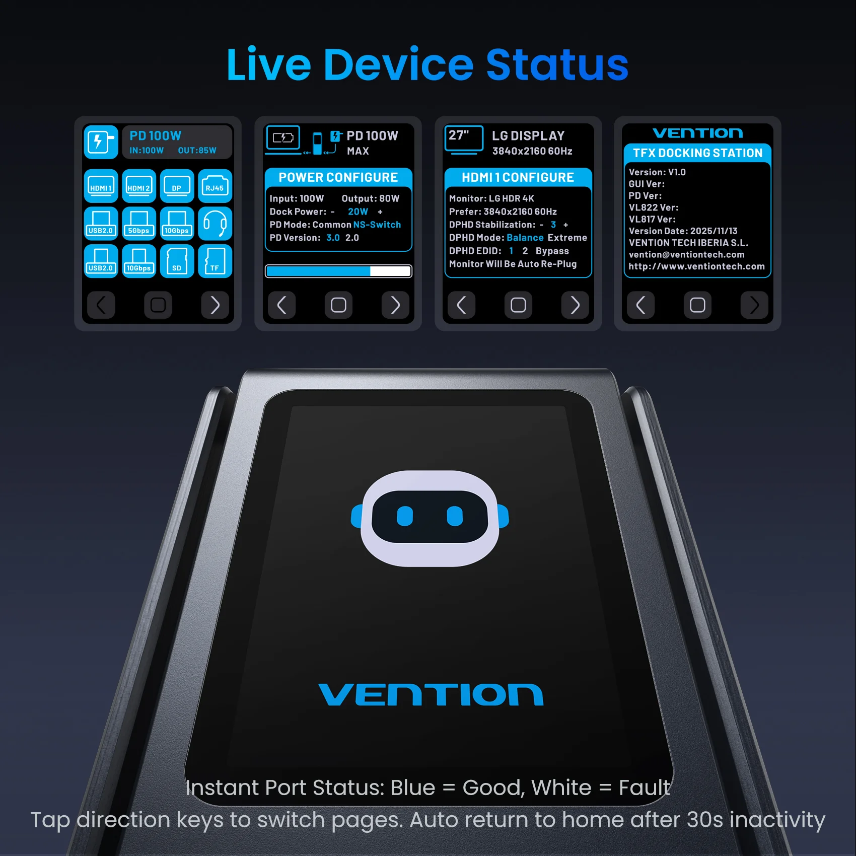 13-in-1 USB-C 8K Vertical Docking Station with Digital Display - Image 4