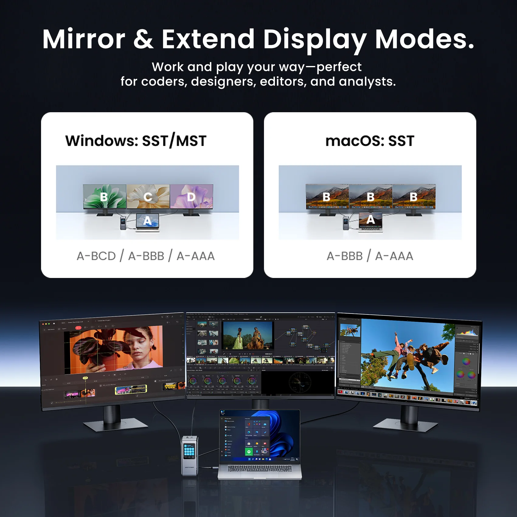 13-in-1 USB-C 8K Vertical Docking Station with Digital Display - Image 7
