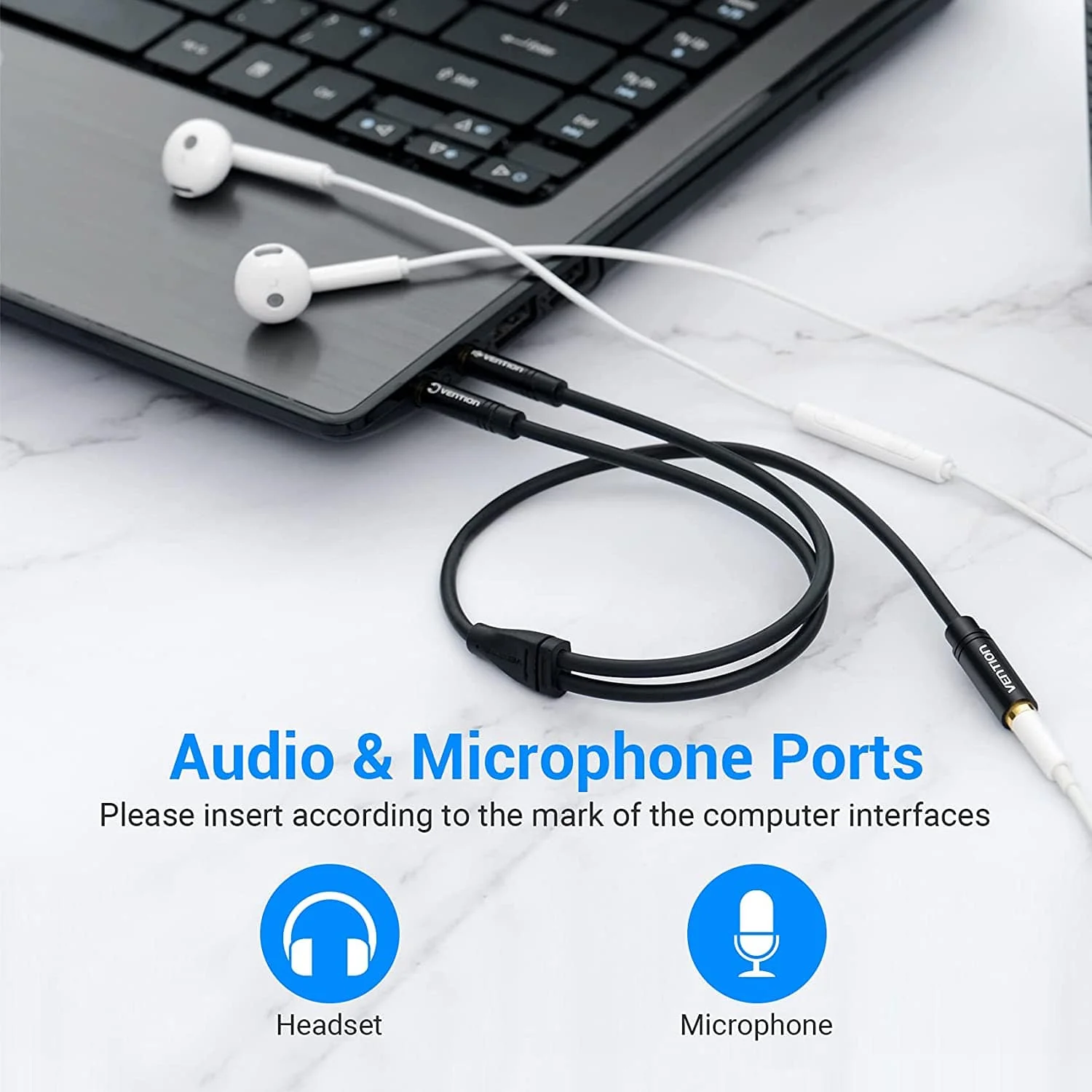Vention 2*3.5mm Audio Cable - Image 5