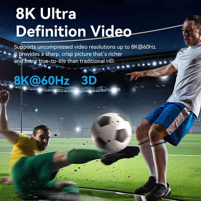Vention 2-Port Bi-Directional 8K HDMI™ Switcher Gray Aluminium Alloy Type - Image 11