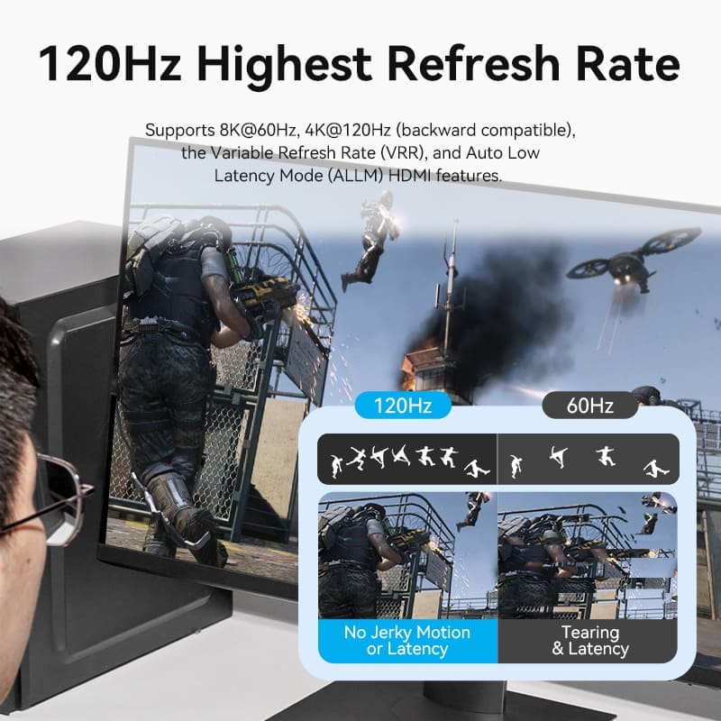Vention 2-Port Bi-Directional 8K HDMI™ Switcher Gray Aluminium Alloy Type - Image 12