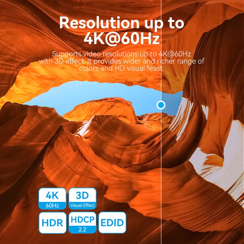 Vention 2-Port HDMI™ Bi-Direction 4K Switcher Black ABS Type - Image 10