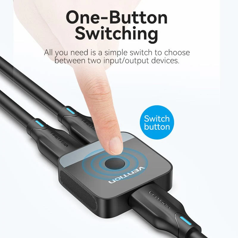 Vention 2-Port HDMI™ Bi-Direction 4K Switcher Black ABS Type - Image 7