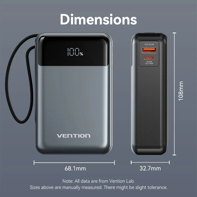 Vention 20000mAh Power Bank 65W - Image 14