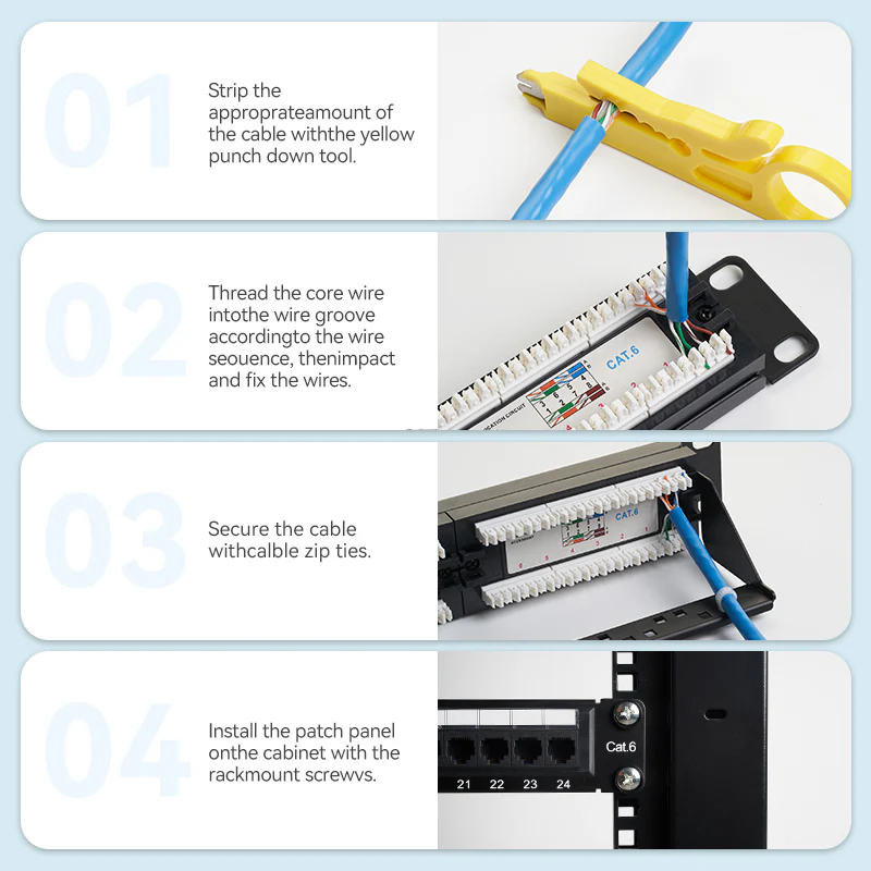 Vention 24-port Cat6 Unshielded Patch Panel - Image 3