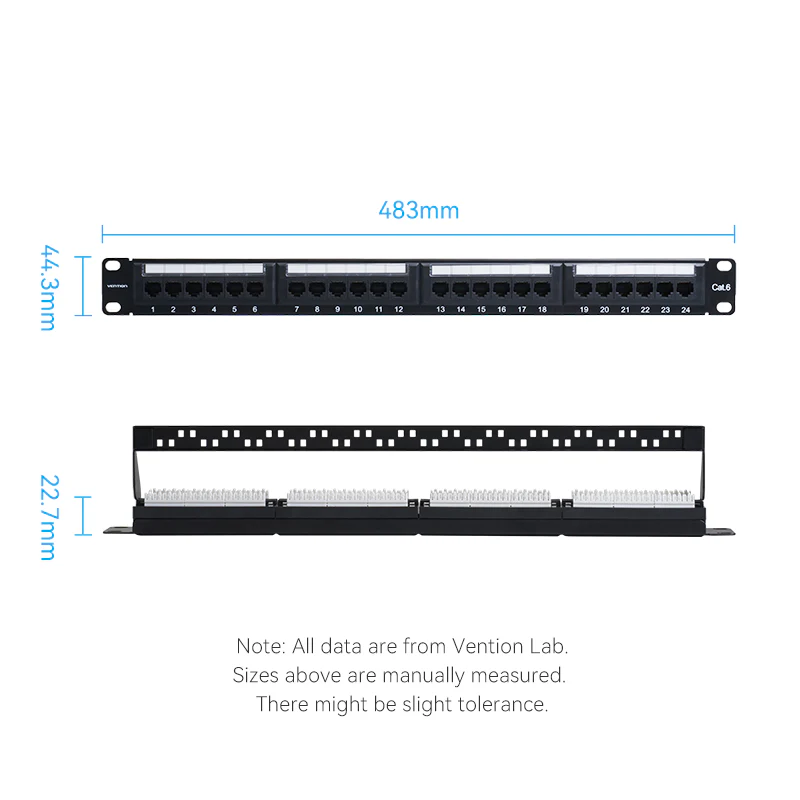 Vention 24-port Cat6 Unshielded Patch Panel - Image 5