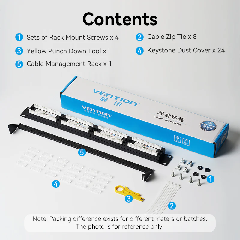 Vention 24-port Cat6 Unshielded Patch Panel - Image 6