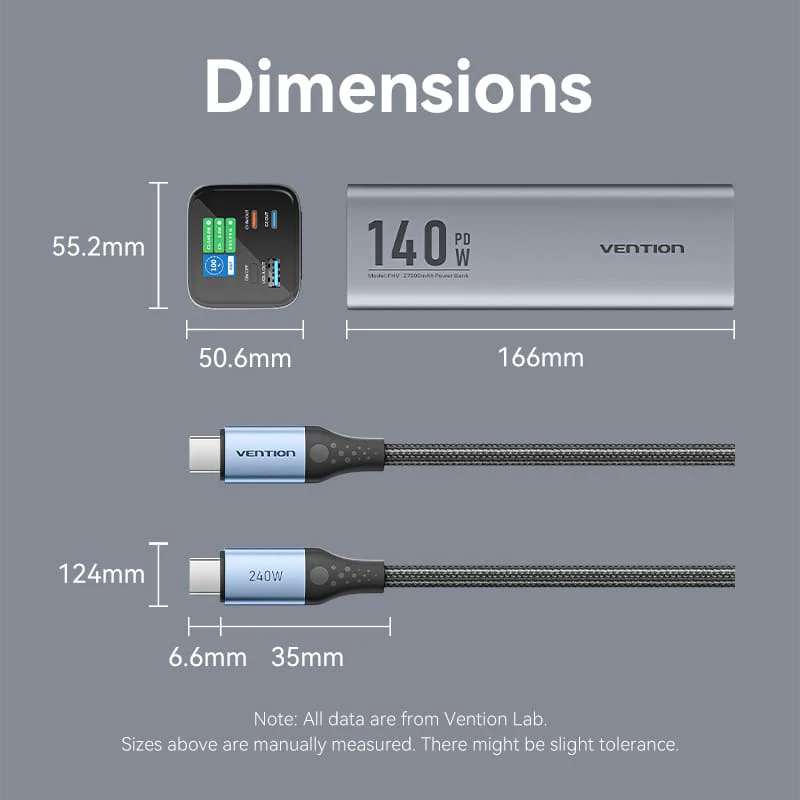 Vention 27000mAh Power Bank 140W - Image 17