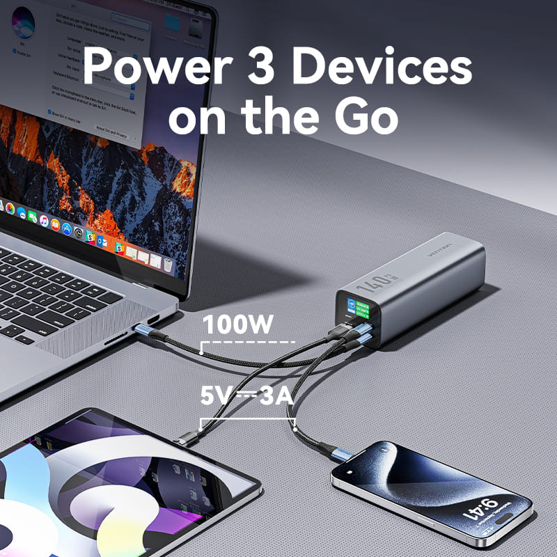 Vention 27000mAh Power Bank 140W - Image 8