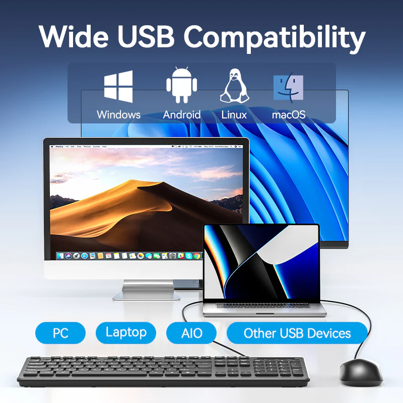 Vention 3-Button USB Wired Computer Mouse 1.5M Black - Image 10