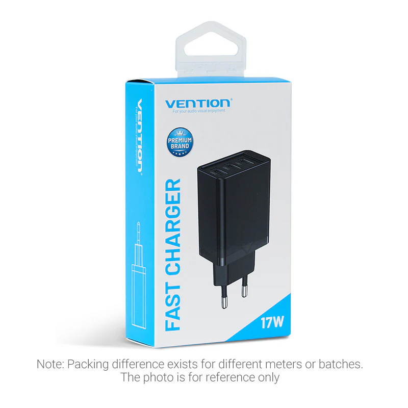 Vention 3-Port USB(A+A+A) Wall Charger(12W/12W/12W) EU-Plug - Image 14