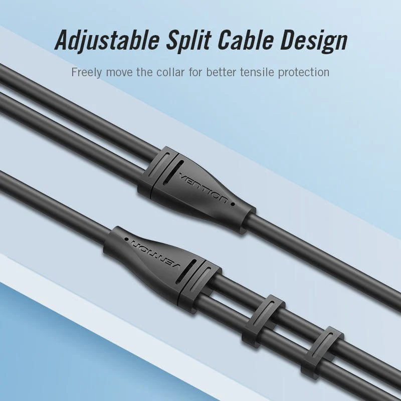 Vention 4 Pole 3.5mm Male to 2*3.5mm Female Stereo Splitter Cable - Image 5