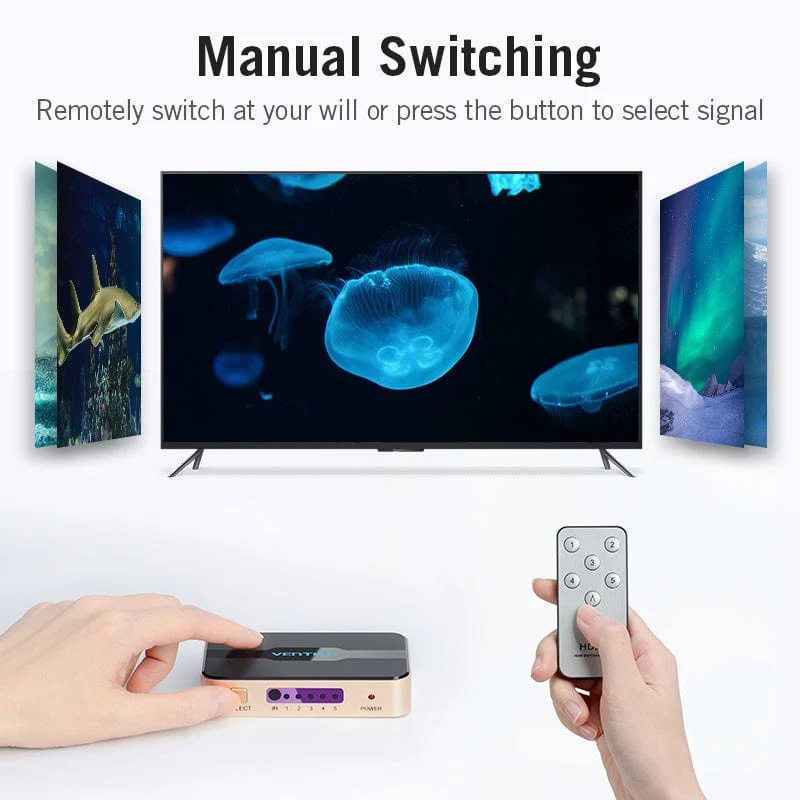 Vention 5 In 1 Out HDMI™ Switcher Black - Image 6