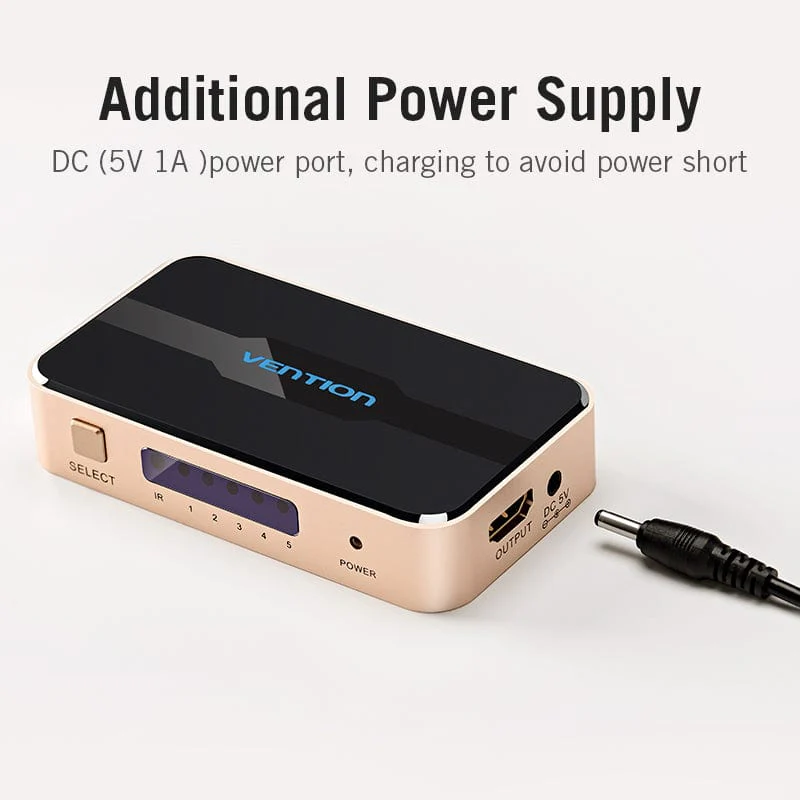 Vention 5 In 1 Out HDMI™ Switcher Black - Image 7