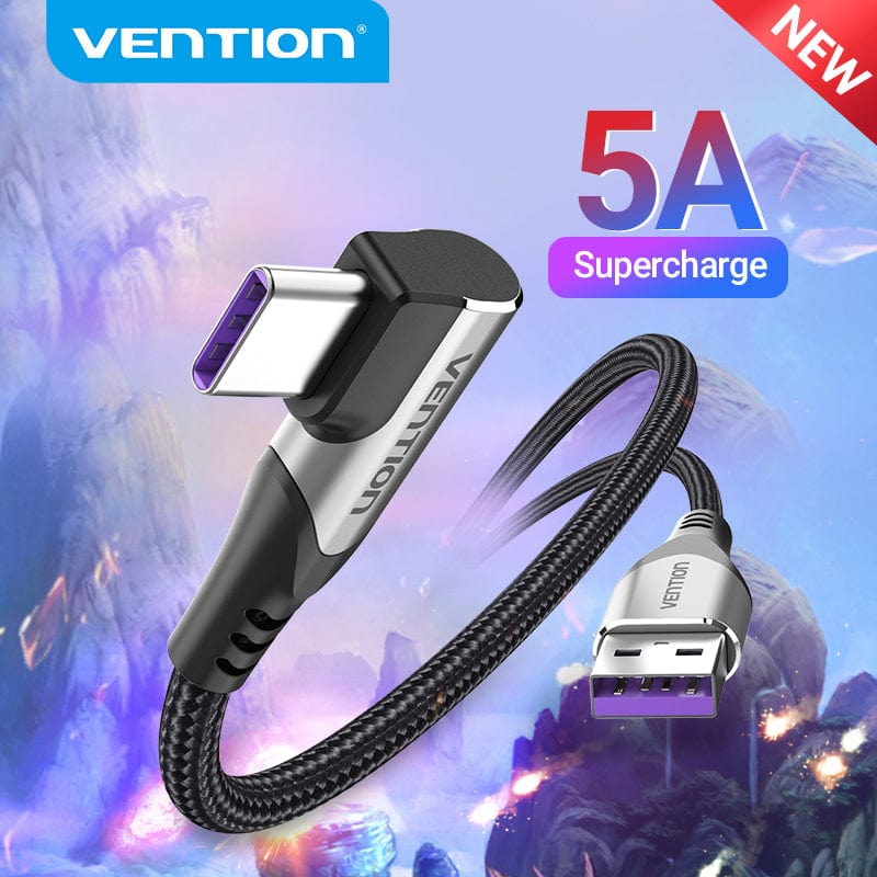 Vention USB-C Male Right Angle to USB 2.0-A Male 5A Cable Aluminum Alloy Type - Image 8