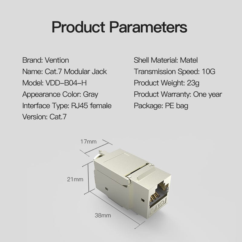 Cat7 Ethernet Connector RJ45 Modular Ethernet Cable Head Plug Gold-plated Cat 7 Shield Network Connector for Lan Cable - Image 4
