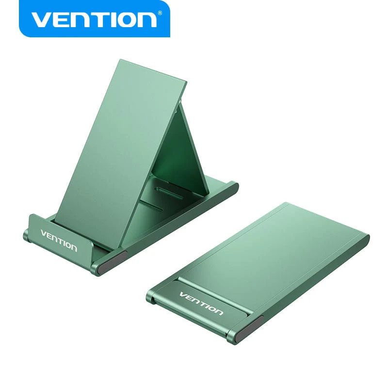 Vention Portable 3-Angle Cell Phone Stand Holder for Desk Gray Aluminium Alloy Type - Image 3