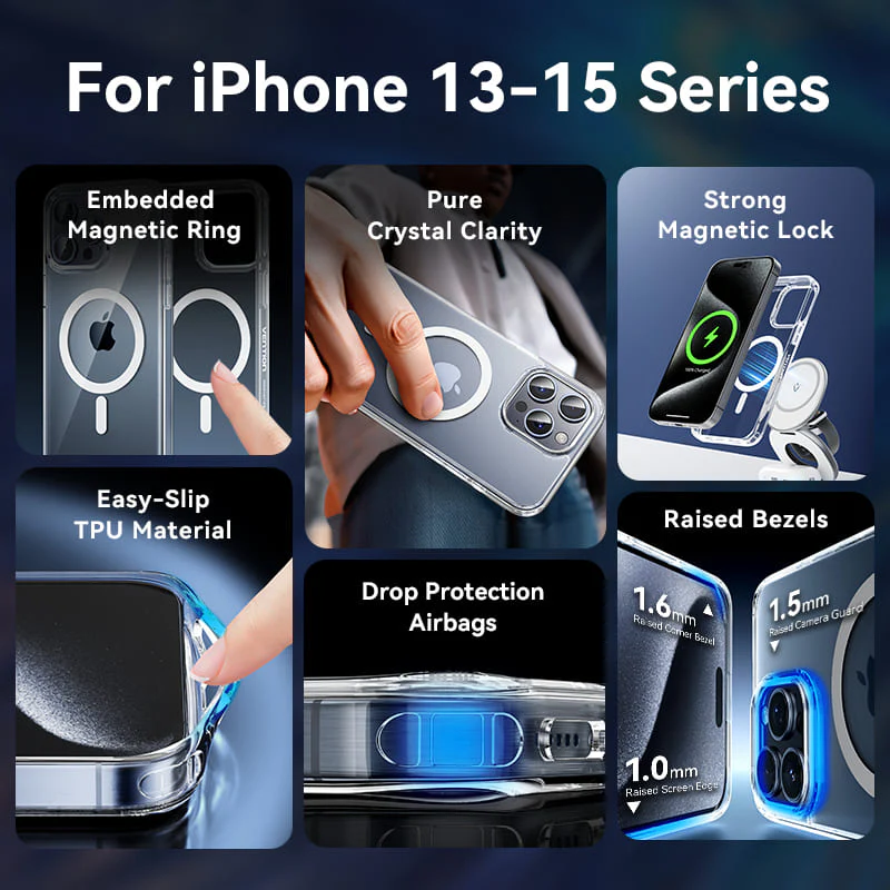 Vention Concise Impact Case for iPhone 13 with MagSafe Transparent - Image 5