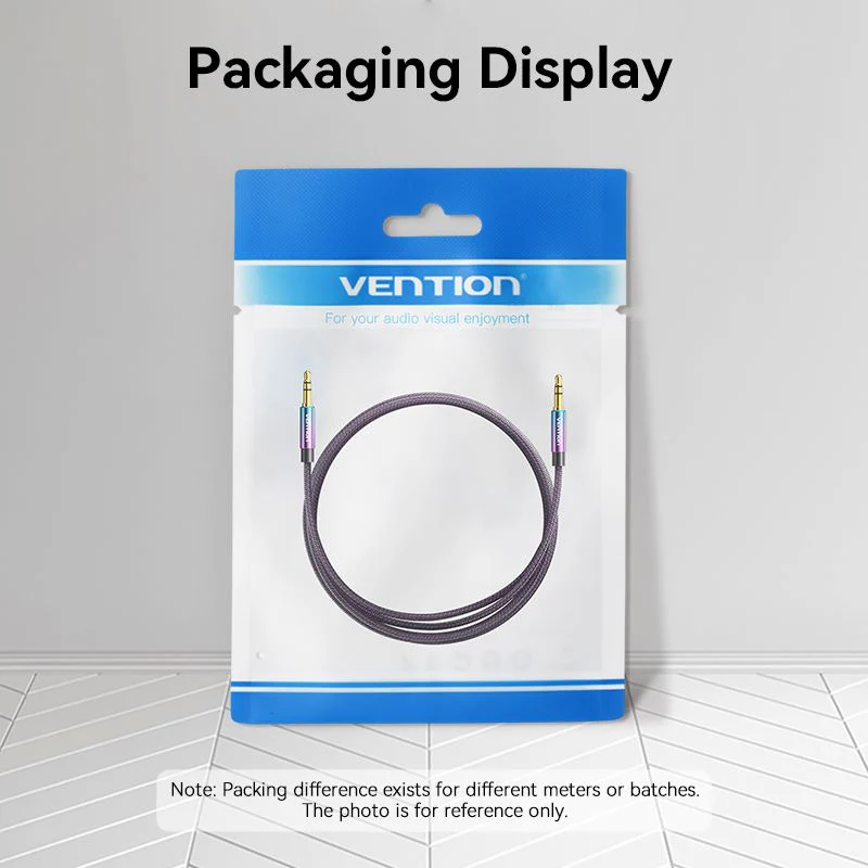 Vention Cotton Braided 3.5mm Male to Male Audio Cable 0.5/1/1.5/2/3/5M Purple Aluminum Alloy Type - Image 13