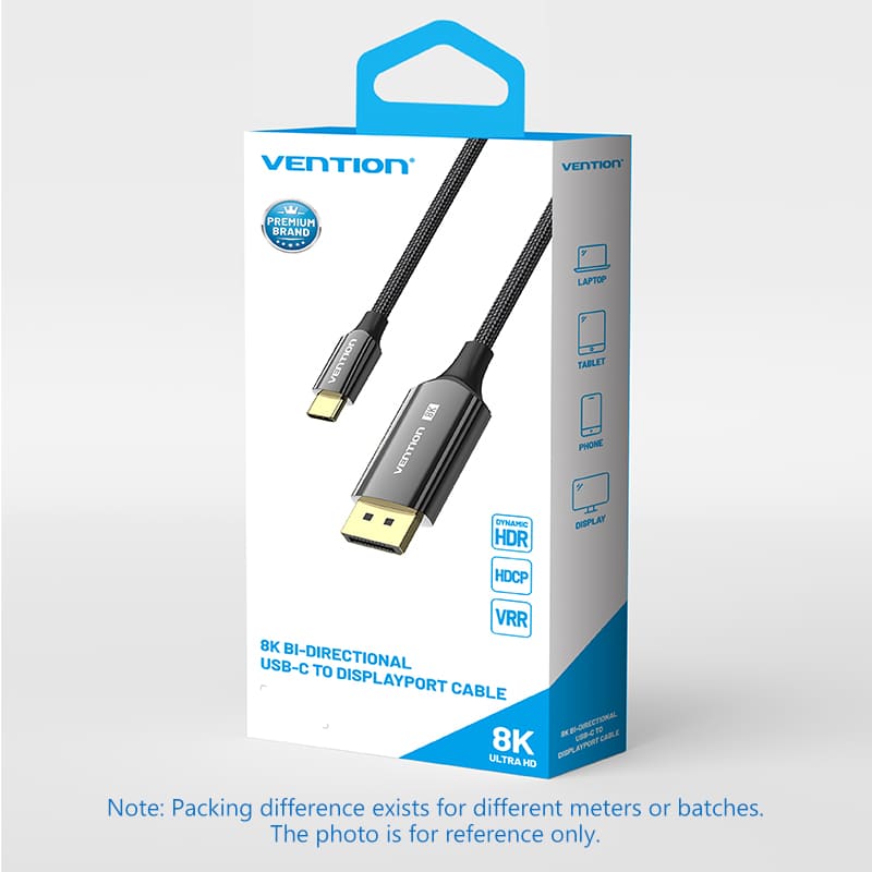 Vention 8K Bi-Directional USB-C to DisplayPort Cable - Image 16