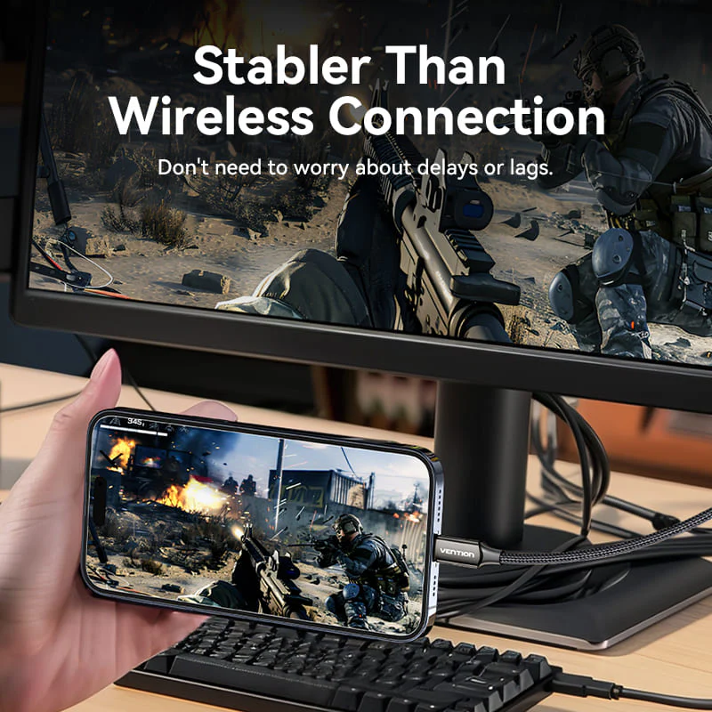 Vention 8K Bi-Directional USB-C to DisplayPort Cable - Image 8