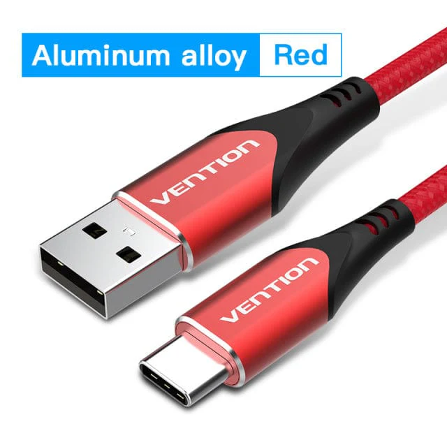 Vention Cotton Braided USB 2.0 A Male to C Male 3A Cable Aluminum Alloy Type - Image 10