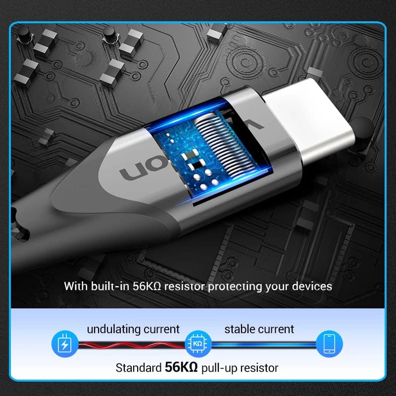 Vention Cotton Braided USB 2.0 A Male to C Male 3A Cable Aluminum Alloy Type - Image 6
