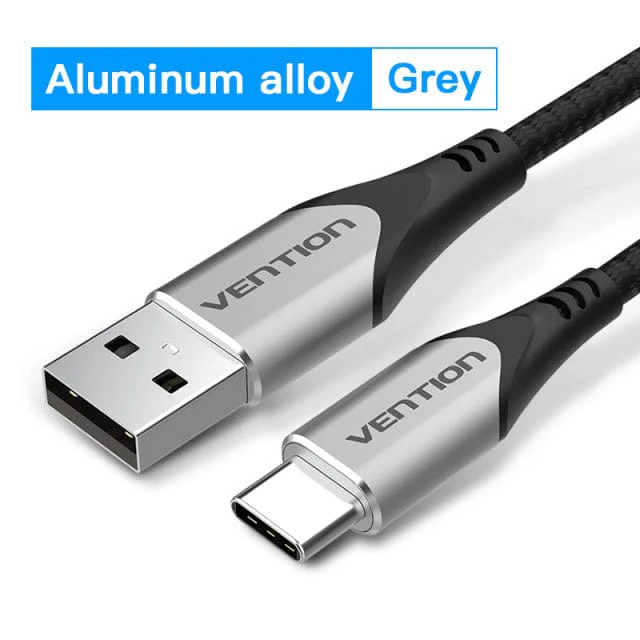 Vention Cotton Braided USB 2.0 A Male to C Male 3A Cable Aluminum Alloy Type - Image 8