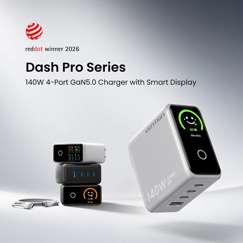 140W 4-Port GaN5.0 Charger with Smart Display - Image 5