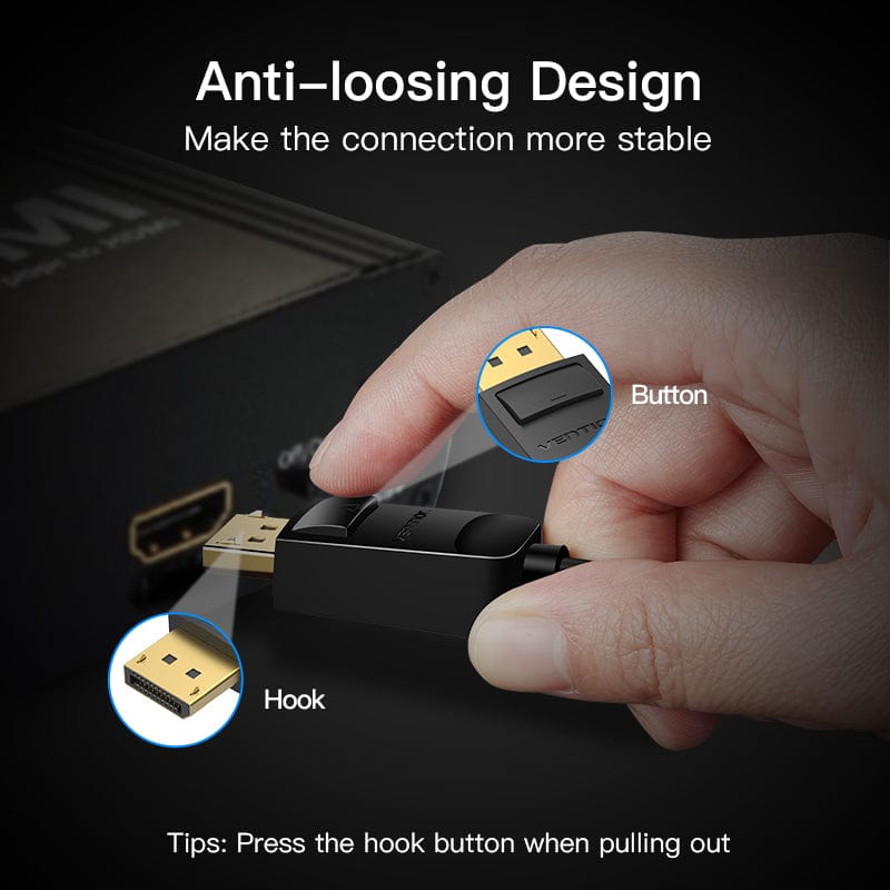 Vention DP to VGA Converter 0.15M Black - Image 3
