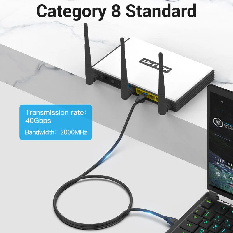 Vention Cat8 SFTP Ethernet Patch Cable - Image 4