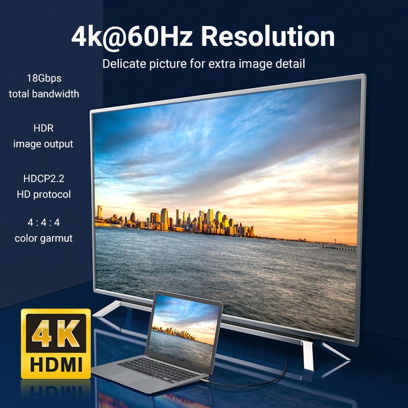 Vention Optical HDMI™ Male to Male HD Cable Black Zinc Alloy Type - Image 5