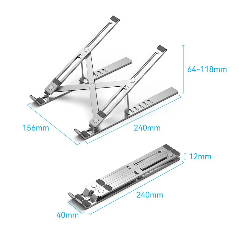 Vention Foldable Laptop Stand Silver Aluminum Alloy Type - Image 11