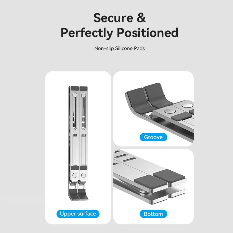 Vention Foldable Laptop Stand Silver Aluminum Alloy Type - Image 7
