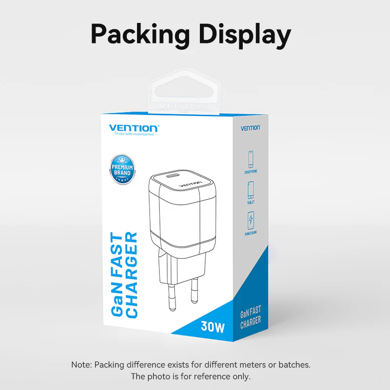 Vention 1-Port USB-C GaN Charger 30W EU-Plug - Image 19