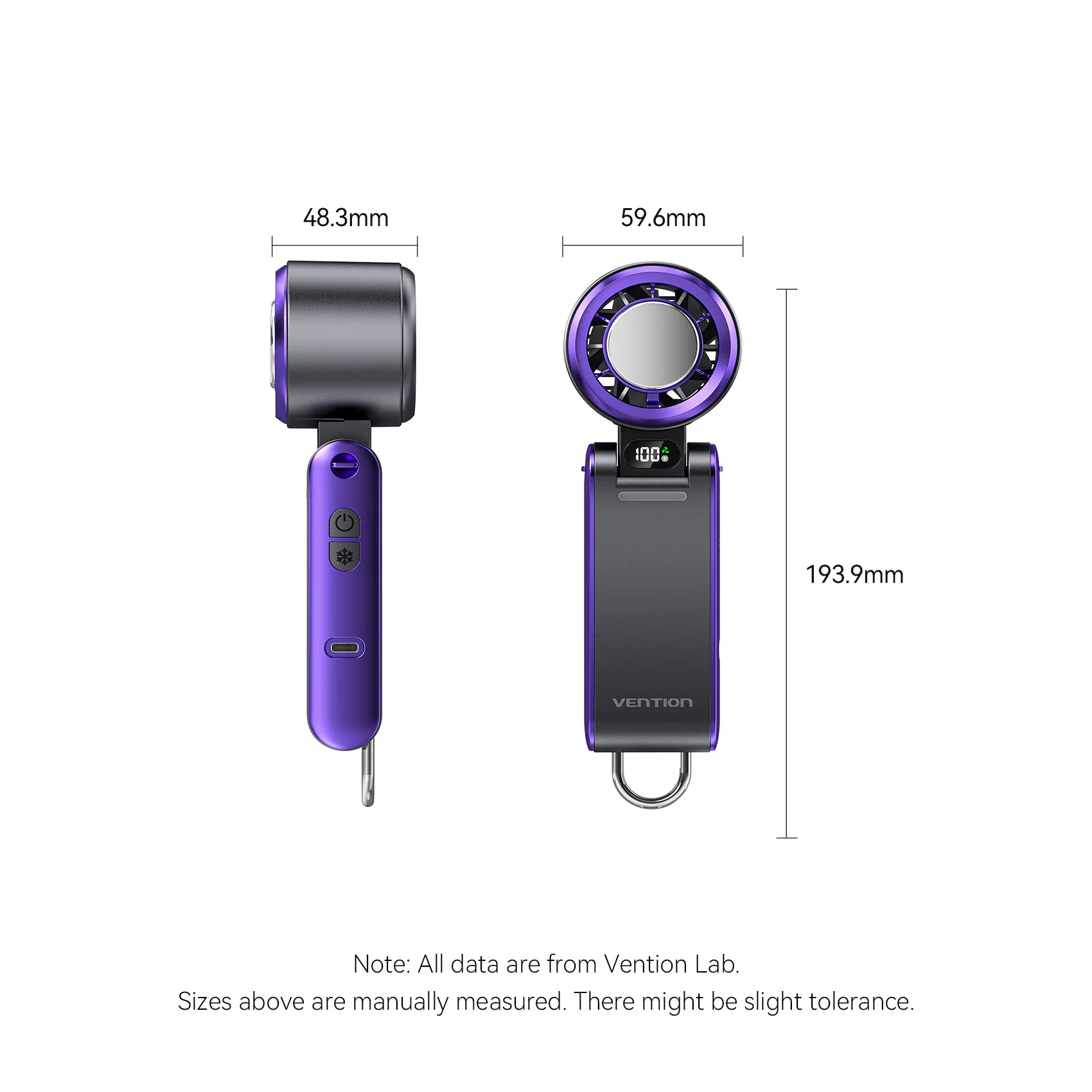 Vention Handheld Foldable High-Speed Cooling Fan - Image 13