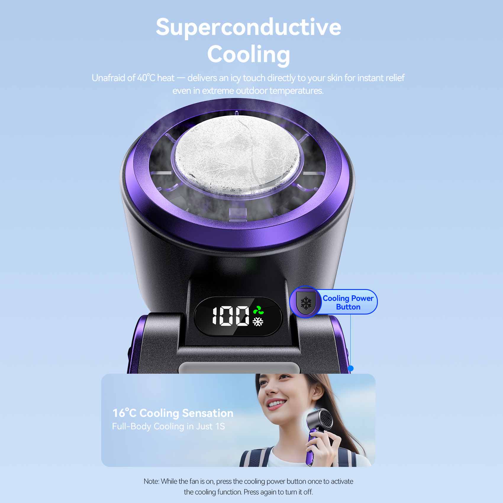 Vention Handheld Foldable High-Speed Cooling Fan - Image 5