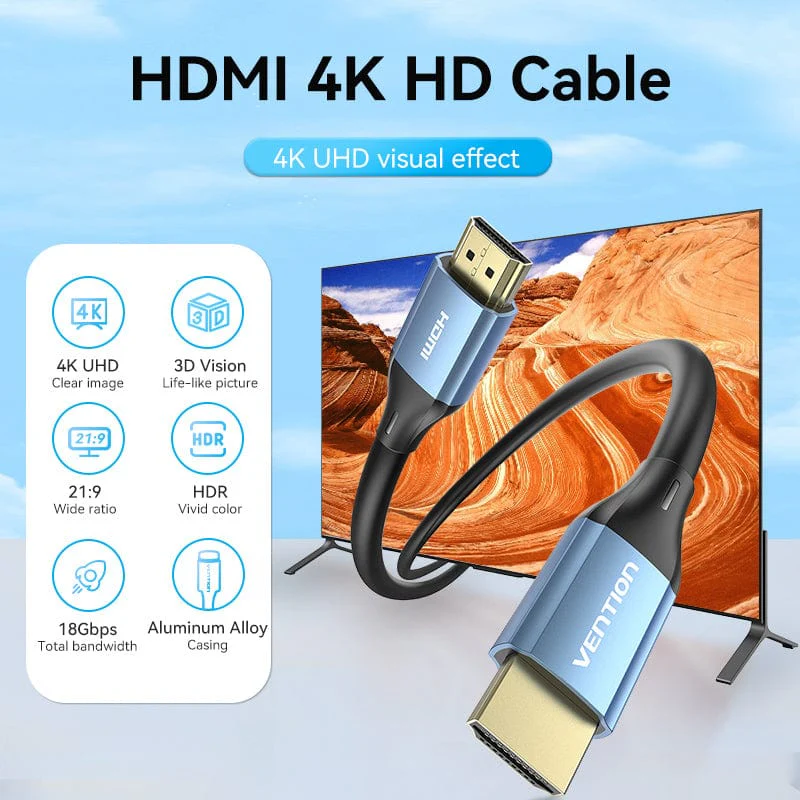 Vention HDMI™ Male to Male 4K HD Cable Aluminum Alloy Type - Image 5