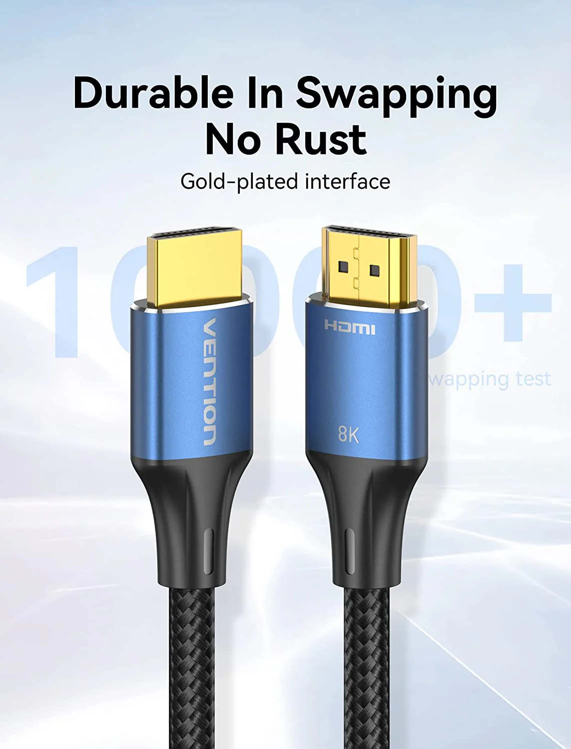 Vention Cotton Braided HDMI™-A Male to Male HD Cable 8K Aluminum Alloy Type - Image 6