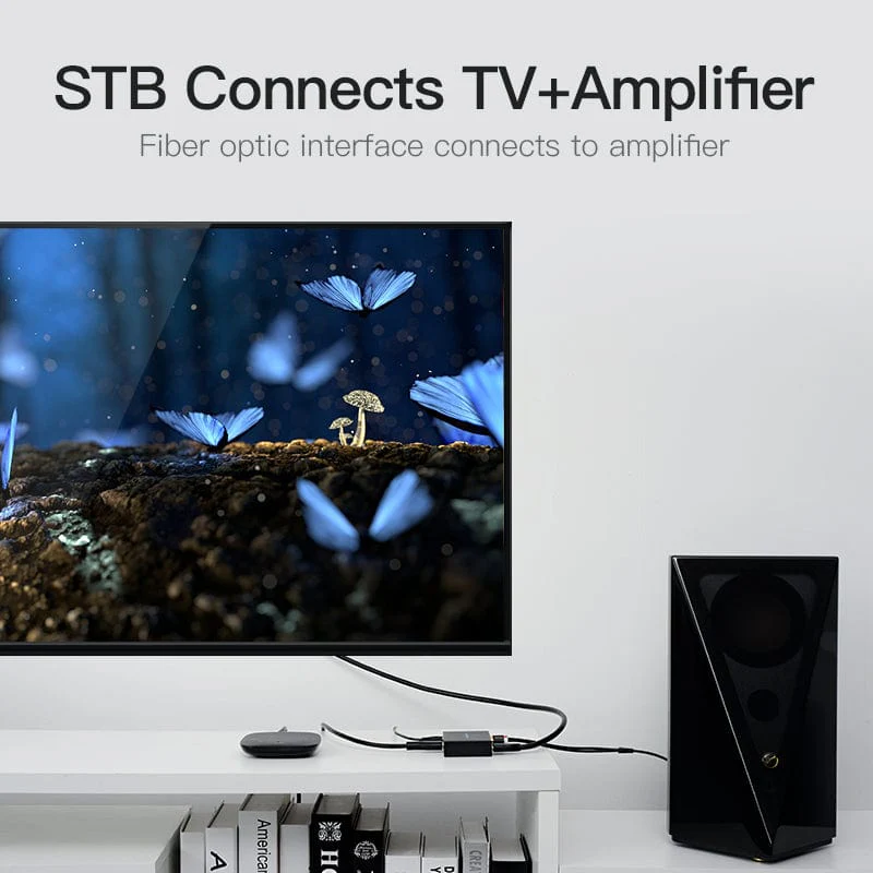 Vention HDMI™ to HDMI™/Optical Fiber Audio/2RCA Audio Converter Black EU Standard - Image 4