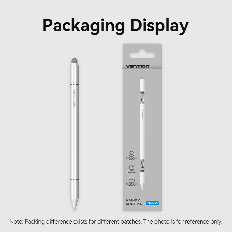 Vention 3-in-1 Magnetic Stylus Pen White Aluminum Alloy Type - Image 16