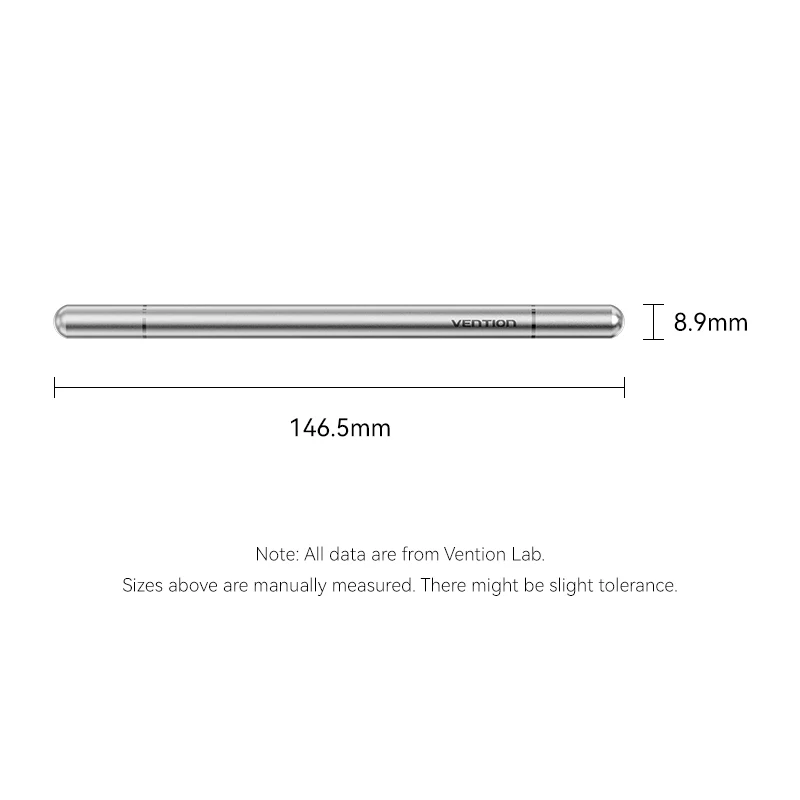 Vention 2-in-1 Stylus Pen Gray Aluminum Alloy Type - Image 14