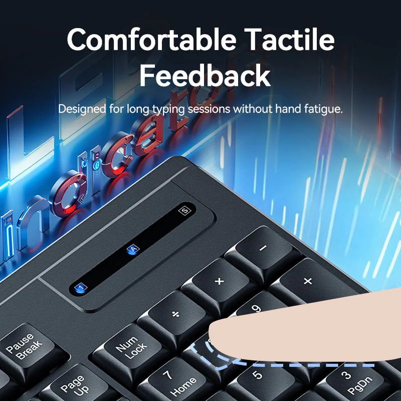 Vention USB Wired Full-Sized Silent Keyboard and Mouse Combo Black Slim Type - Image 14