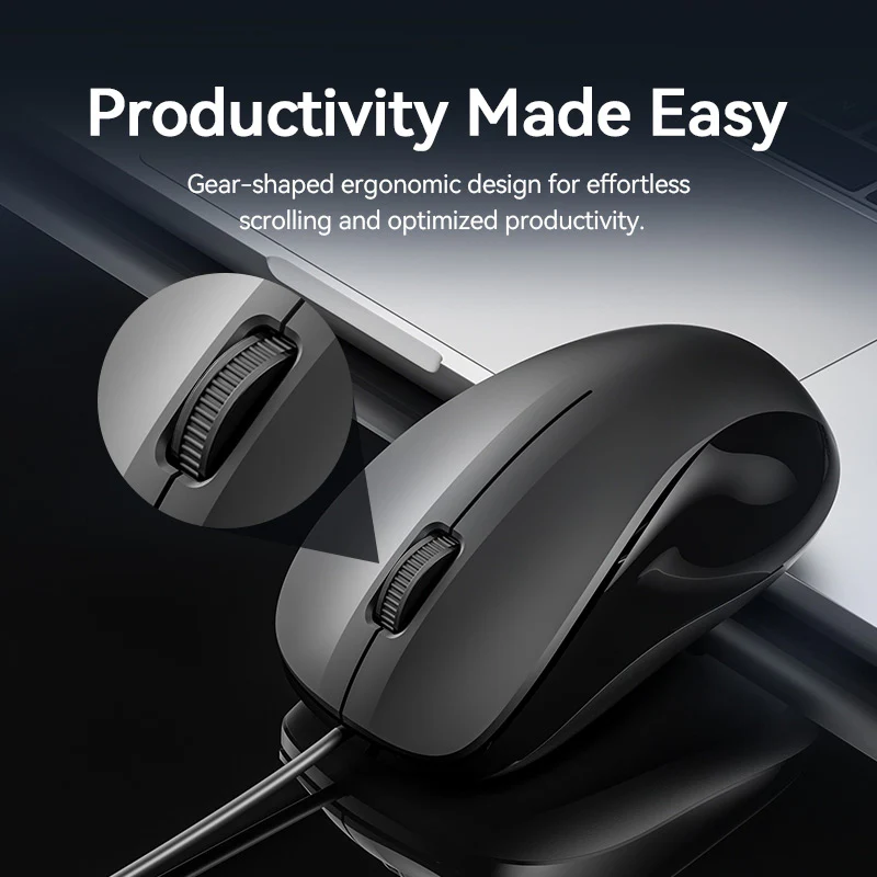 Vention USB Wired Full-Sized Silent Keyboard and Mouse Combo Black Slim Type - Image 5