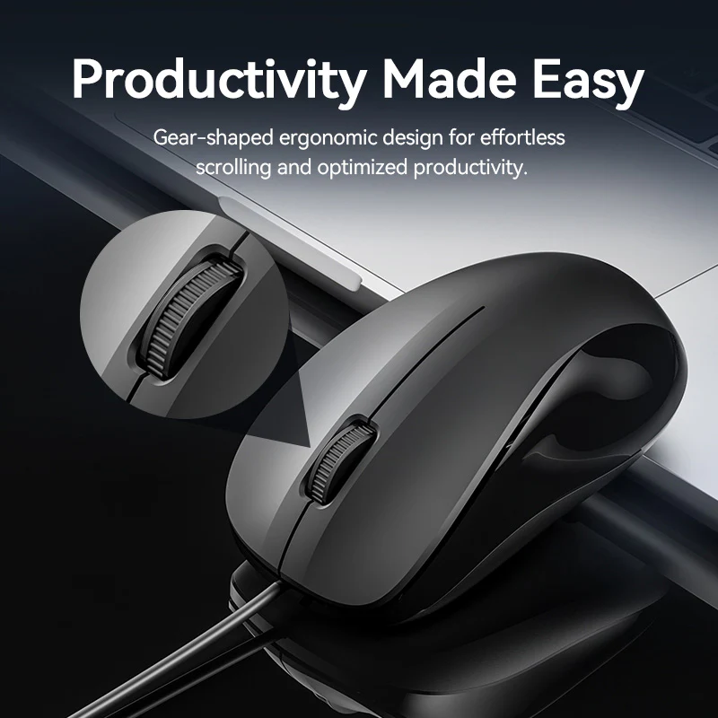 Vention USB Wired Full-Sized Silent Keyboard and Mouse Combo Black Slim Type - Spanish Layout - Image 5